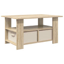 vidaXL Dohányzóasztal fiókkal Sonoma tölgy 77 x 55 x 42 cm Faanyag