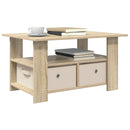 vidaXL Dohányzóasztal fiókkal Sonoma tölgy 77 x 55 x 42 cm Faanyag