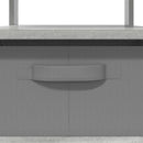vidaXL Dohányzóasztal fiókkal Beton Szürke 77 x 55 x 42 cm Faanyag