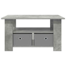 vidaXL Dohányzóasztal fiókkal Beton Szürke 77 x 55 x 42 cm Faanyag