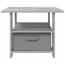 vidaXL Dohányzóasztal fiókkal Beton Szürke 77 x 55 x 42 cm Faanyag