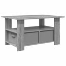 vidaXL Dohányzóasztal fiókkal Szürke Sonoma 77 x 55 x 42 cm Faanyag