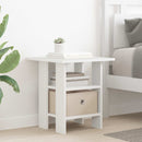 vidaXL Éjjeli asztal fiókkal 2 pcs Fehér 41 x 40 x 45 cm Faanyag