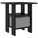vidaXL Éjjeli asztal 2 pcs Fekete tölgy 41 x 40 x 45 cm Faanyag
