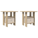 vidaXL Éjjeli asztal 2 pcs Sonoma tölgy 41 x 40 x 45 cm Faanyag
