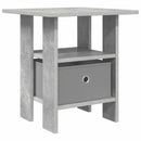 vidaXL Éjjeli asztal fiókkal Beton Szürke 41 x 40 x 45 cm Faanyag