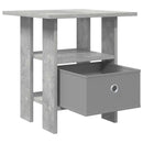 vidaXL Éjjeli asztal fiókkal Beton Szürke 41 x 40 x 45 cm Faanyag