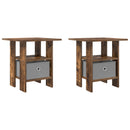 vidaXL Éjjeli asztal 2 pcs Füstölt tölgy 41 x 40 x 45 cm Faanyag