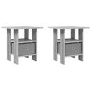 vidaXL Éjjeli asztal 2 pcs Szürke Sonoma 41 x 40 x 45 cm Faanyag