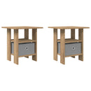 vidaXL Éjjeli asztal 2 pcs Artisan tölgy 41 x 40 x 45 cm Faanyag