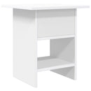 vidaXL Éjjeli asztal fiókkal 2 pcs Fehér 41 x 40 x 45 cm Faanyag
