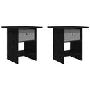 vidaXL Éjjeli asztal 2 pcs Fekete tölgy 41 x 40 x 45 cm Faanyag