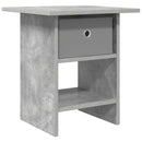 vidaXL Éjjeli asztal fiókkal Beton Szürke 41 x 40 x 45 cm Faanyag