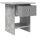 vidaXL Éjjeli asztal fiókkal Beton Szürke 41 x 40 x 45 cm Faanyag