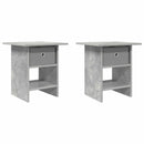 vidaXL Éjjeli asztal 2 pcs Beton Szürke 41 x 40 x 45 cm Faanyag