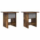 vidaXL Éjjeli asztal 2 pcs Füstölt tölgy 41 x 40 x 45 cm Faanyag