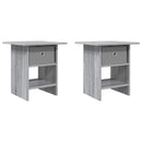 vidaXL Éjjeli asztal 2 pcs Szürke Sonoma 41 x 40 x 45 cm Faanyag