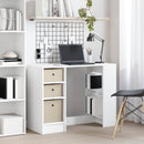 vidaXL Asztal fiókkal polcokkal Fehér 100 x 40 x 75 cm Faanyag