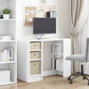 vidaXL Asztal fiókkal polcokkal Fehér 100 x 40 x 75 cm Faanyag