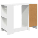 vidaXL Asztal fiókkal polcokkal Fehér 100 x 40 x 75 cm Faanyag