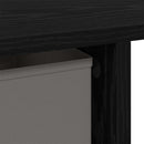 vidaXL Asztal fiókkal polcokkal Fekete tölgy 100 x 40 x 75 cm Faanyag