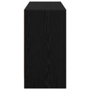 vidaXL Asztal fiókkal polcokkal Fekete tölgy 100 x 40 x 75 cm Faanyag