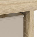 vidaXL Asztal fiókkal polcokkal Sonoma tölgy 100 x 40 x 75 cm Faanyag