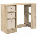 vidaXL Asztal fiókkal polcokkal Sonoma tölgy 100 x 40 x 75 cm Faanyag