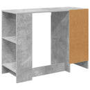 vidaXL Asztal fiókkal polcokkal Beton Szürke 100 x 40 x 75 cm Faanyag