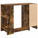 vidaXL Asztal fiókkal polcokkal Füstölt tölgy 100 x 40 x 75 cm Faanyag