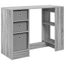 vidaXL Asztal fiókkal polcokkal Szürke Sonoma 100 x 40 x 75 cm Faanyag