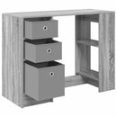 vidaXL Asztal fiókkal polcokkal Szürke Sonoma 100 x 40 x 75 cm Faanyag