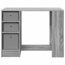 vidaXL Asztal fiókkal polcokkal Szürke Sonoma 100 x 40 x 75 cm Faanyag