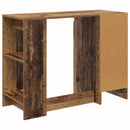 vidaXL Asztal fiókkal polcokkal Öreg fa 100 x 40 x 75 cm Faanyag