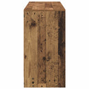 vidaXL Asztal fiókkal polcokkal Öreg fa 100 x 40 x 75 cm Faanyag