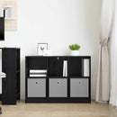 vidaXL Széf fiókkal Fekete tölgy 88,5 x 27,5 x 63,5 cm