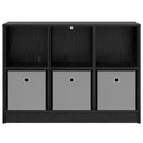 vidaXL Széf fiókkal Fekete tölgy 88,5 x 27,5 x 63,5 cm