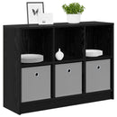 vidaXL Széf fiókkal Fekete tölgy 88,5 x 27,5 x 63,5 cm