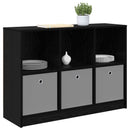 vidaXL Széf fiókkal Fekete tölgy 102 x 32 x 73,5 cm