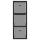 vidaXL Széf fiókkal Fekete tölgy 25,5 x 22 x 69,5 cm