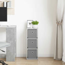 vidaXL Széf fiókkal Beton Szürke 25,5 x 22 x 69,5 cm