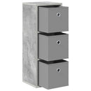 vidaXL Széf fiókkal Beton Szürke 25,5 x 22 x 69,5 cm