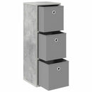 vidaXL Széf fiókkal Beton Szürke 30,5 x 27 x 84,5 cm