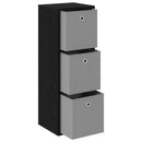 vidaXL Széf fiókkal Fekete tölgy 35 x 32 x 99,5 cm