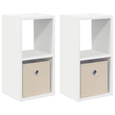 vidaXL Éjjeli asztal fiókkal 2 pcs Fehér 25,5 x 22 x 49,5 cm Faanyag