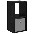 vidaXL Éjjeli asztal fiókkal Fekete tölgy 25,5 x 22 x 49,5 cm Faanyag
