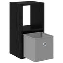 vidaXL Éjjeli asztal fiókkal Fekete tölgy 25,5 x 22 x 49,5 cm Faanyag