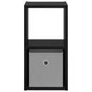vidaXL Éjjeli asztal fiókkal Fekete tölgy 25,5 x 22 x 49,5 cm Faanyag