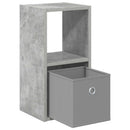 vidaXL Éjjeli asztal fiókkal Beton Szürke 25,5 x 22 x 49,5 cm Faanyag