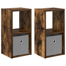 vidaXL Éjjeli asztal 2 pcs Füstölt tölgy 25,5 x 22 x 49,5 cm Faanyag